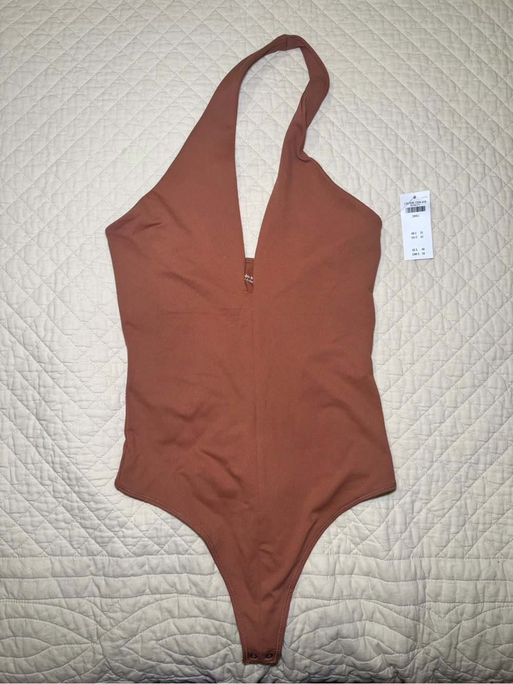 Abercrombie Deep V Halter Bodysuit